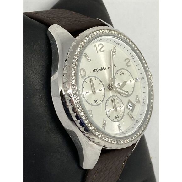 Michael Kors Guess MK5882 Women's Brown Leather Analog Dial Quarty Watch OP745 - Picture 5 of 12